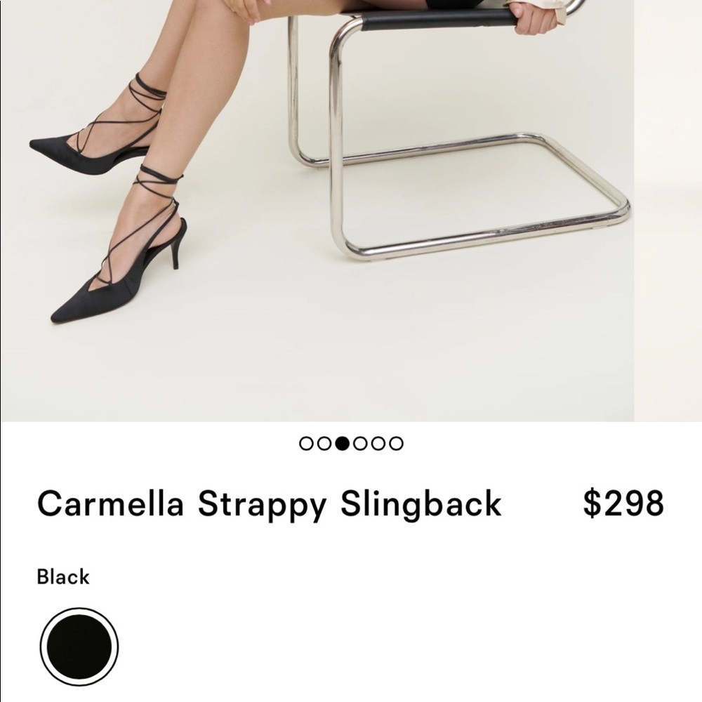 Reformation Carmella Strappy Slingback Heels
